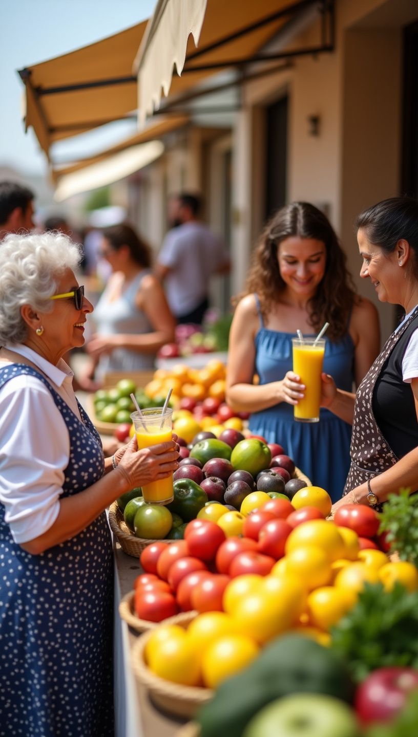 Φωτογραφία του μπαρ με smoothies σε διάφορα χρώματα
